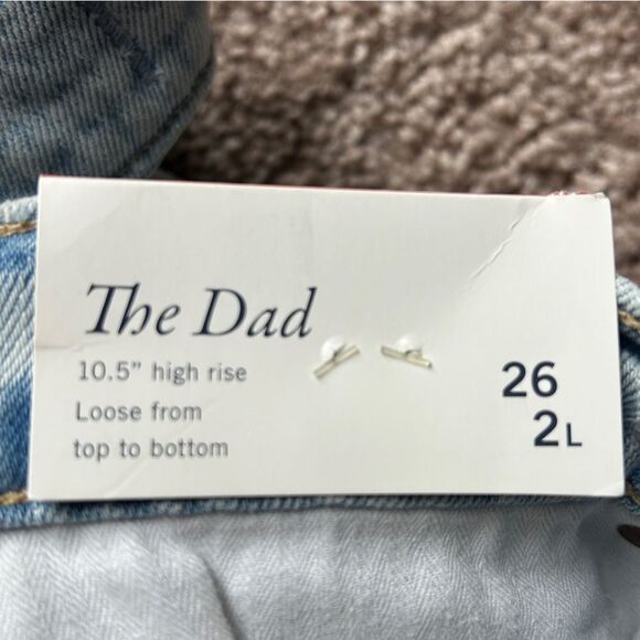 Abercrombie & Fitch The Dad High Rise Light Wash Blue Denim Jeans NWT Size 26/2L - Picture 5 of 13